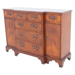 Georgian Sideboard Buffet Walnut Breakfront Revival