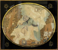 Georgian Silk Needlework The Sacrifice of Isaac, circa 1790