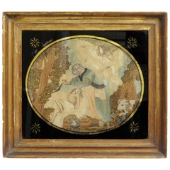 Georgian Silk Needlework The Sacrifice of Isaac, circa 1790