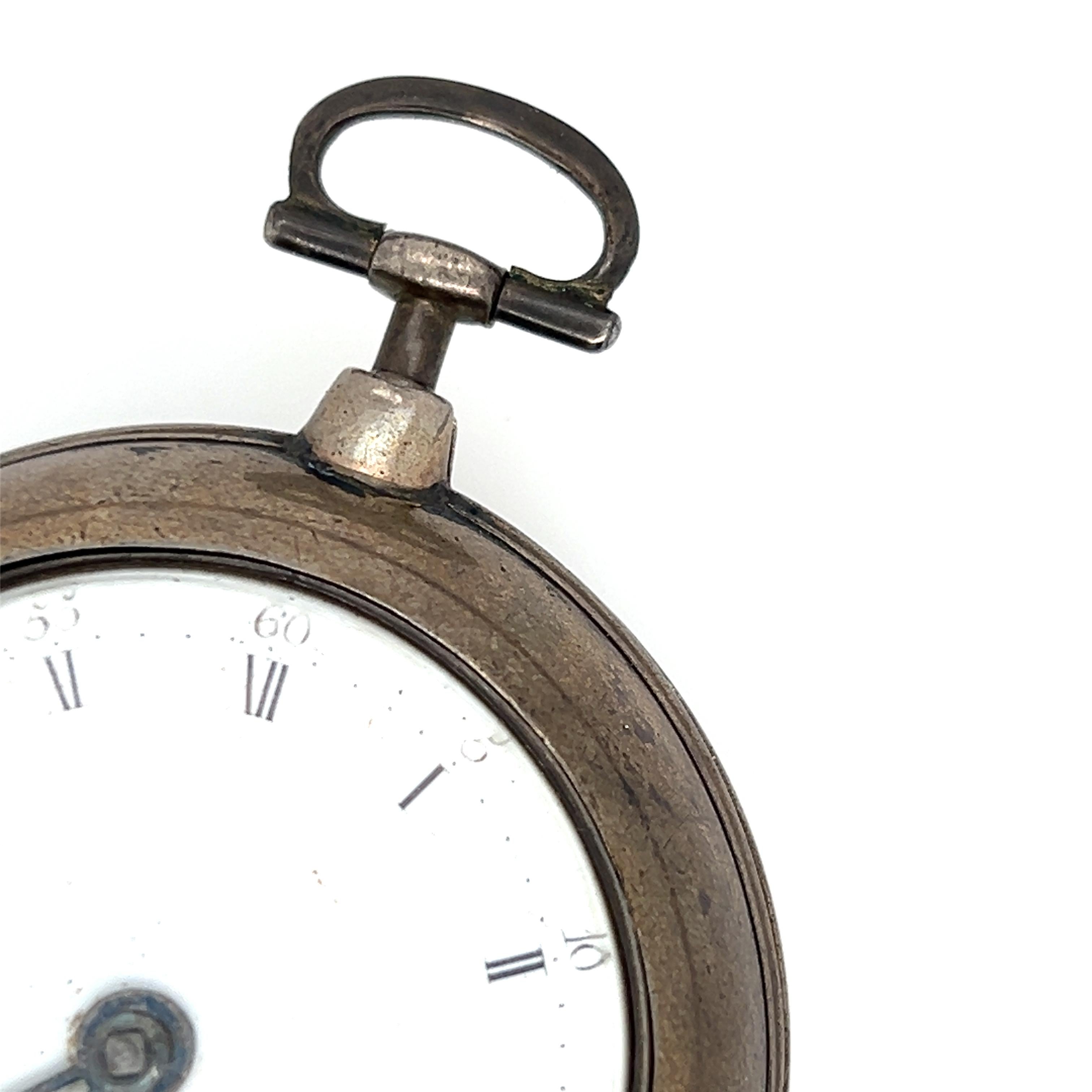 Georgian Silver and Brass Thomas Scott Gainsborough Pocket Watch For Sale 6