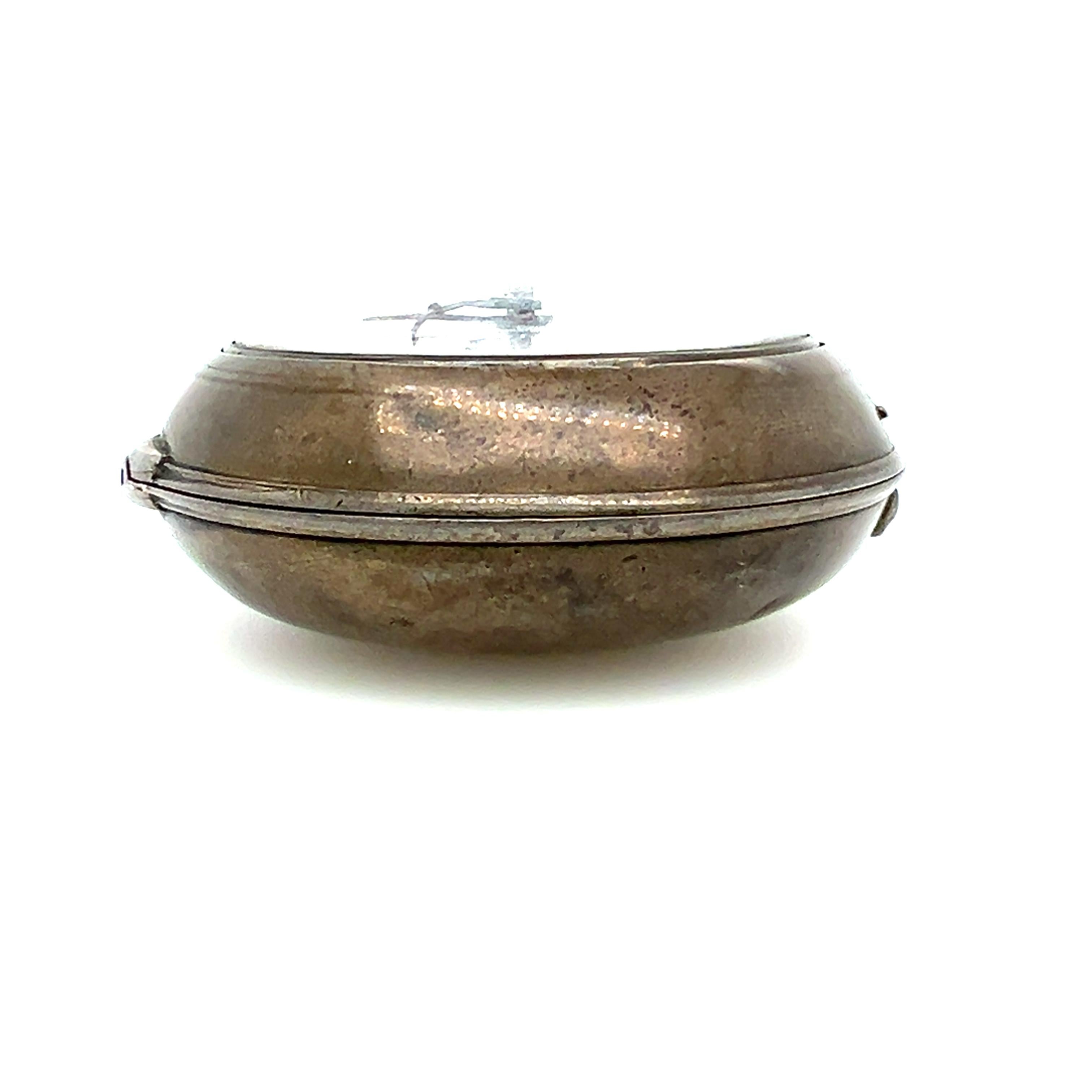 Women's or Men's Georgian Silver and Brass Thomas Scott Gainsborough Pocket Watch For Sale
