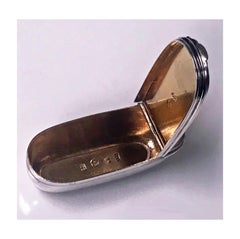 Georgian Silver Bath Snuff Box, London 1767 William and Aaron