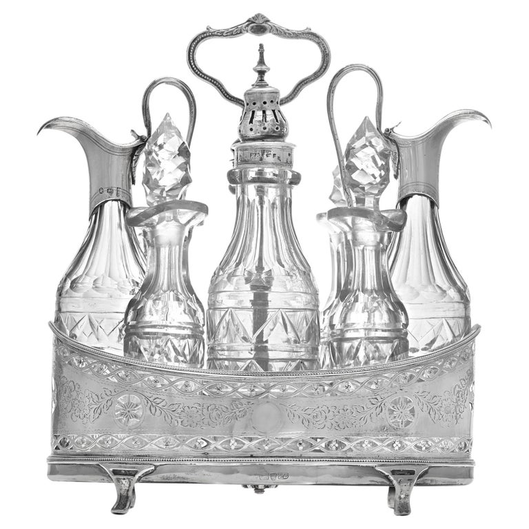 Silver Cruet Set by Hester Bateman For Sale at 1stDibs