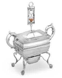 Georgian Silver Egg Coddler with Hourglass by Thomas Radcliffe