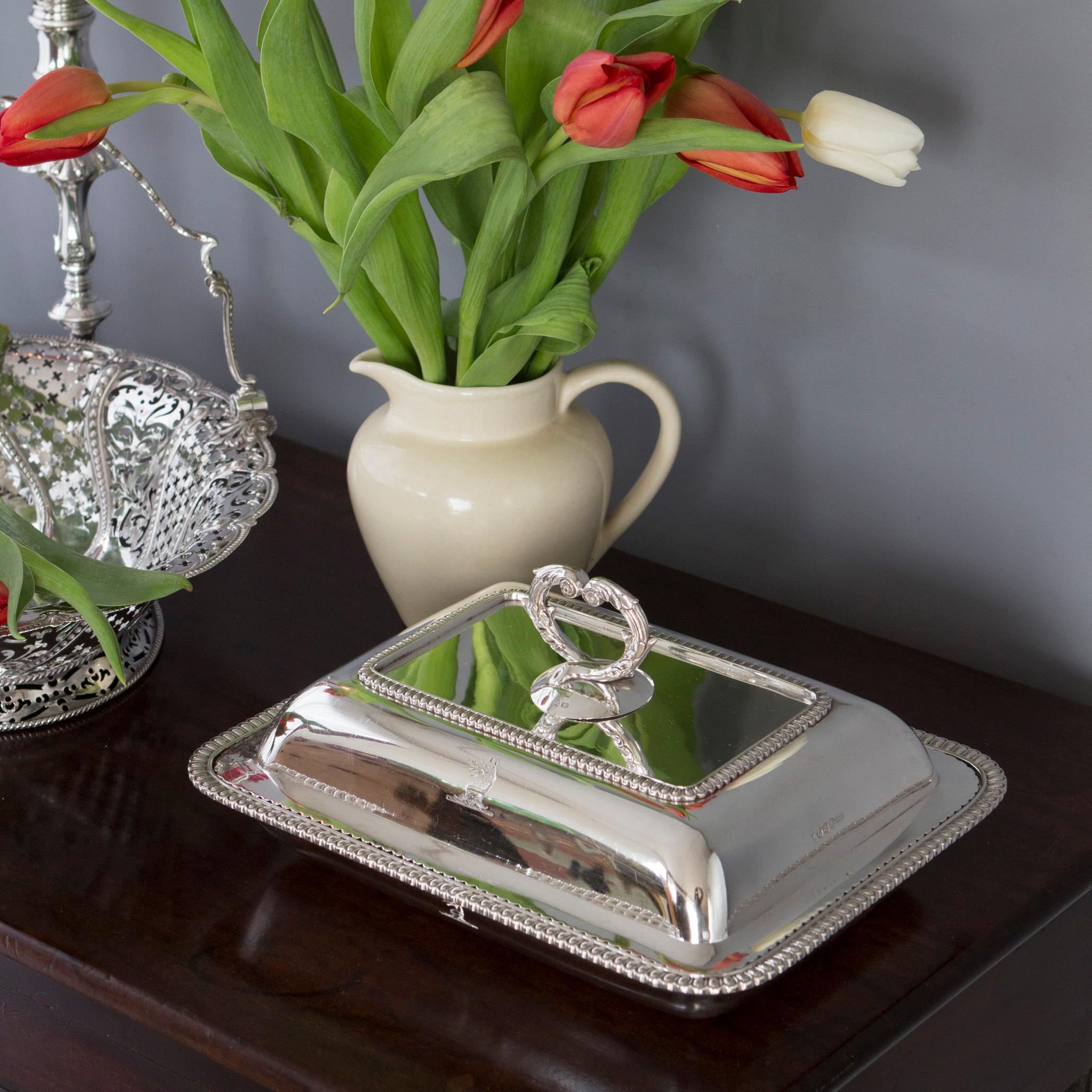 Georgian Silver Entree Dish, London, 1810 by John Foskett & John Stewa 4