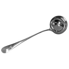 Georgian Silver Hanoverian Soup Ladle London 1764 Thomas and William Chawner