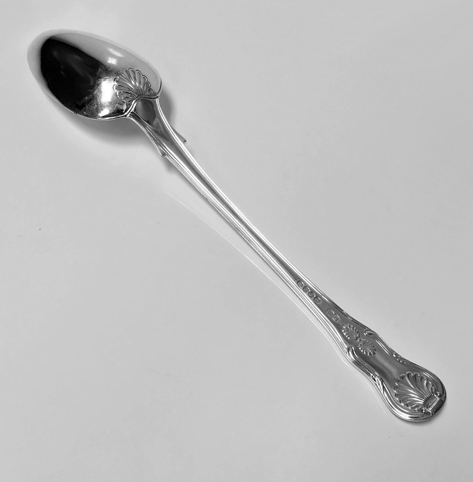 Sterling Silver Georgian Silver Kings Serving Basting Spoon London 1817 William Bateman