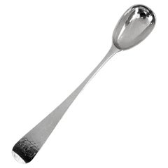 Georgian Silver large Mustard Condiment Spoon London 1818 William Bateman.
