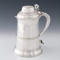 Georgian Silver Lidded Tankard London 1791