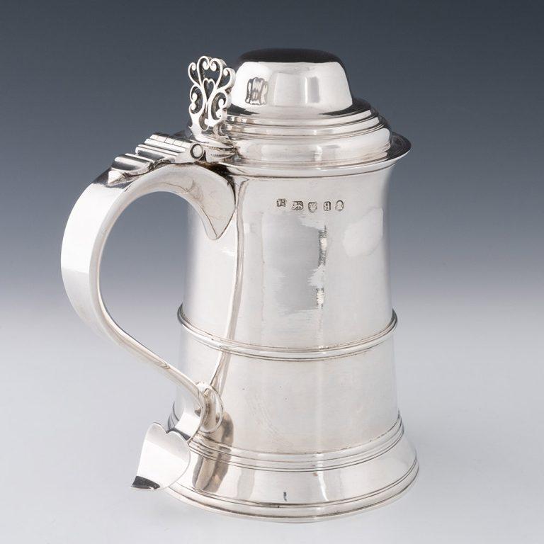Jarra con tapa de plata georgiana Londres 1791 en Bueno estado para la venta en Tunbridge Wells, GB