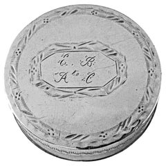 Georgian Silver patch or pill Box Birmingham 1793 Joseph Taylor