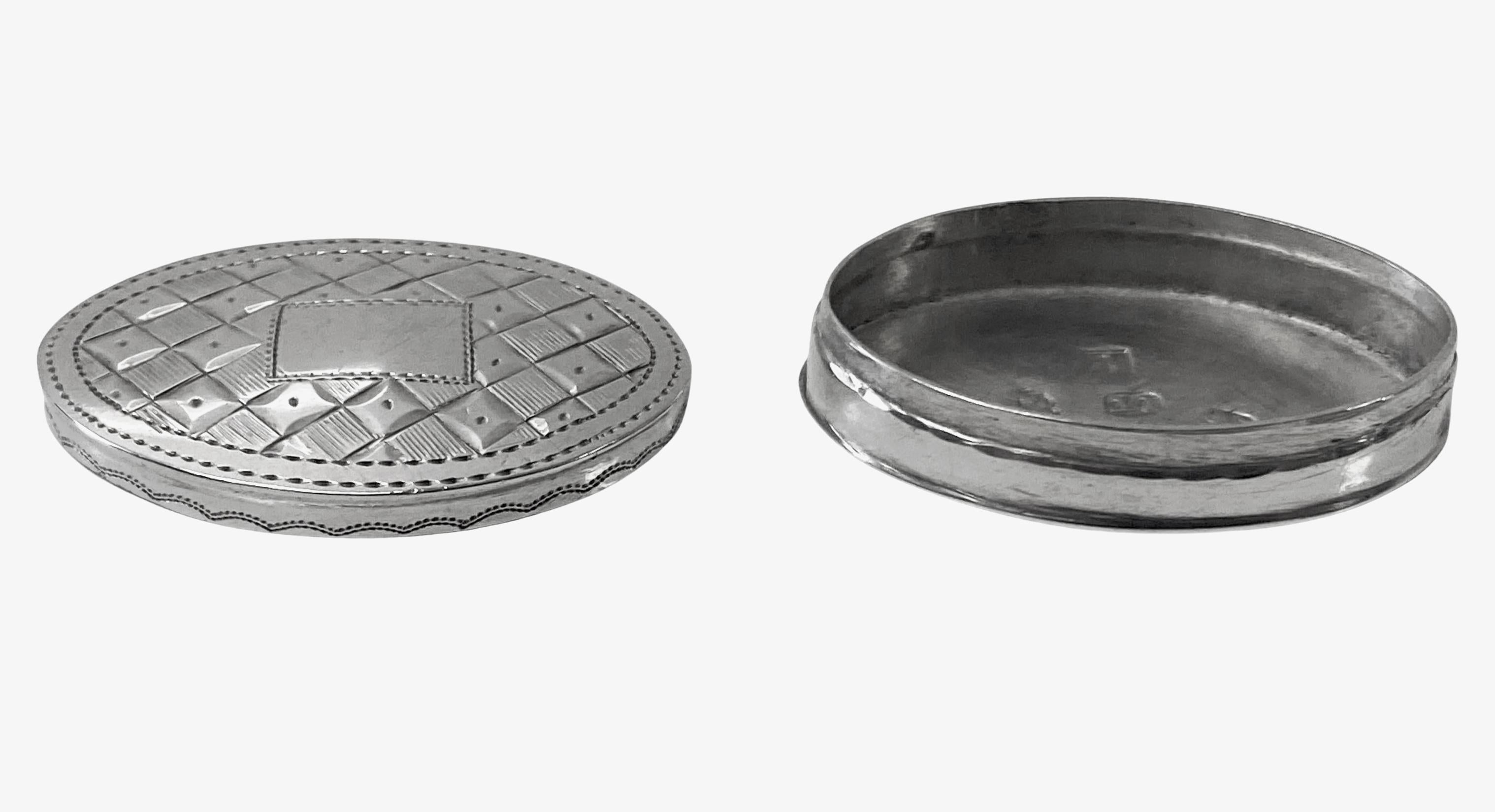 Georgian Silver patch or pill Box Birmingham 1801 Joseph Taylor For Sale 7