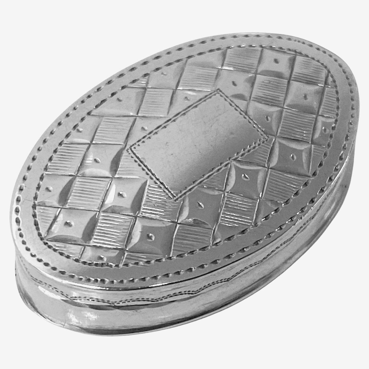 Georgian Silver patch or pill Box Birmingham 1801 Joseph Taylor In Good Condition For Sale In Toronto, ON