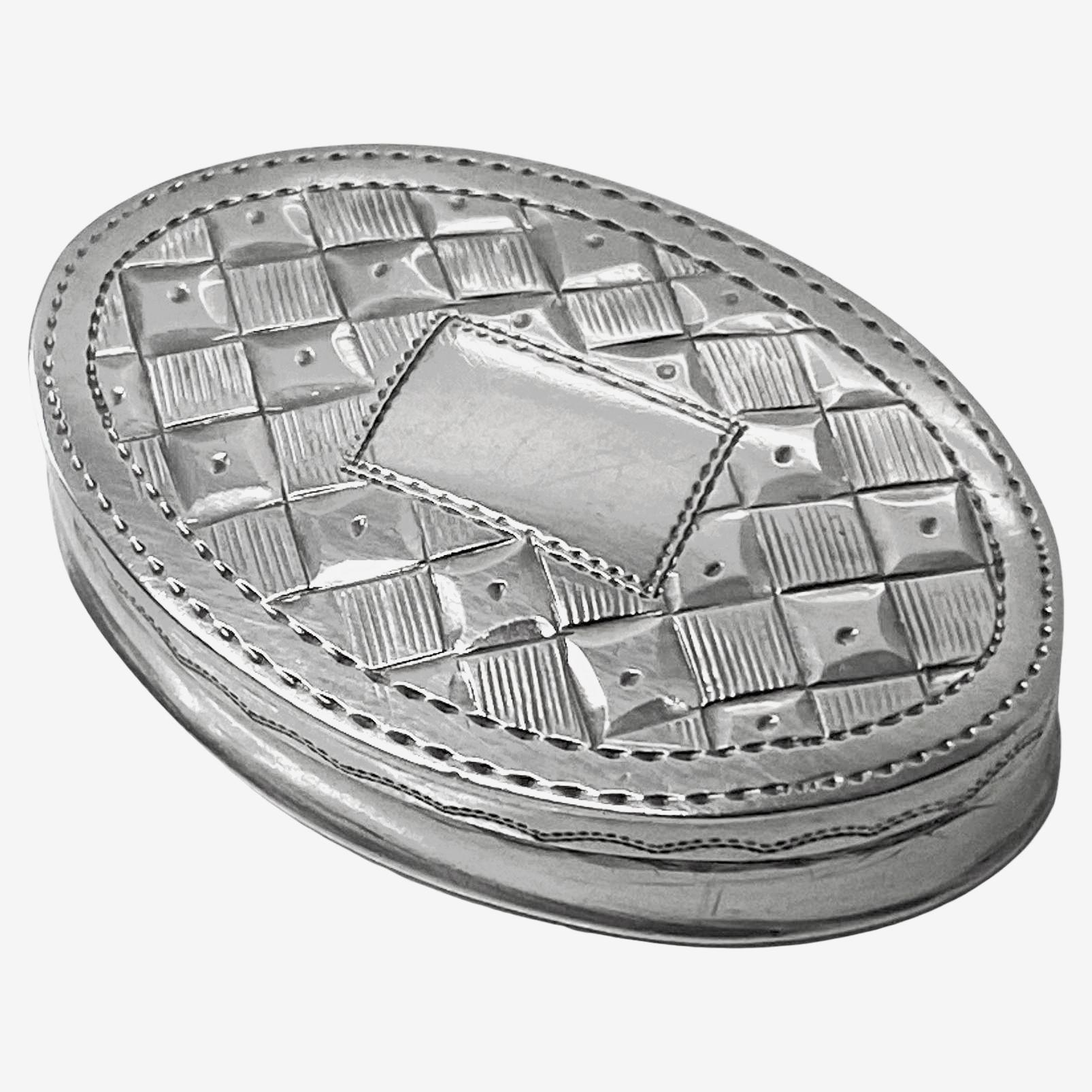 Georgian Silver patch or pill Box Birmingham 1801 Joseph Taylor For Sale 1