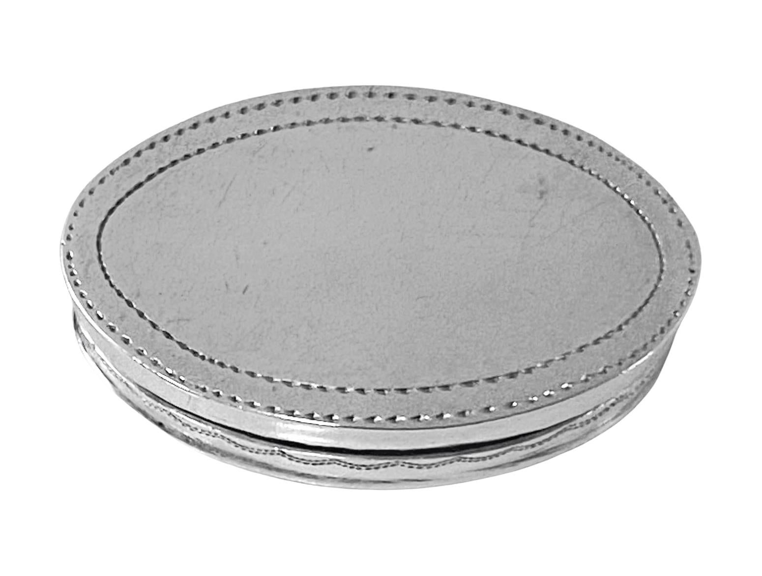 Georgian Silver patch or pill Box Birmingham 1801 Joseph Taylor For Sale 3