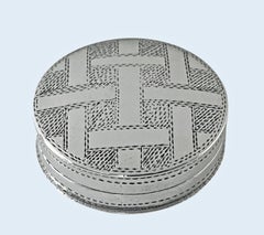 Boîte à pilules en argent de style géorgien Birmingham 1803 Samuel Pemberton