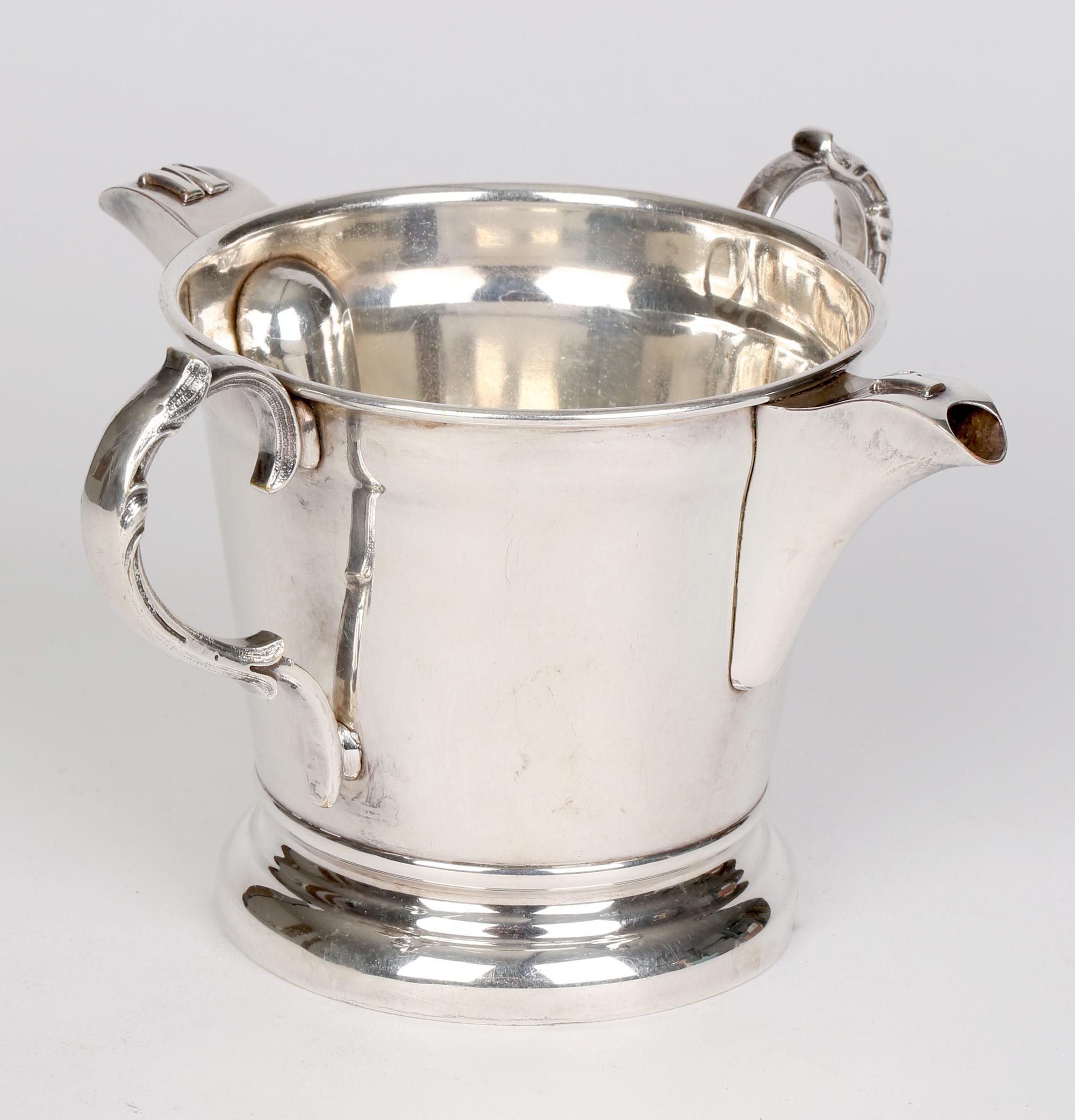 Georgian Silver Plated Rare Twin Handled Gravy Separator  For Sale 5