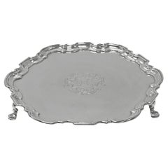 Bandeja de plata georgiana Londres 1736 Gabriel Sleath
