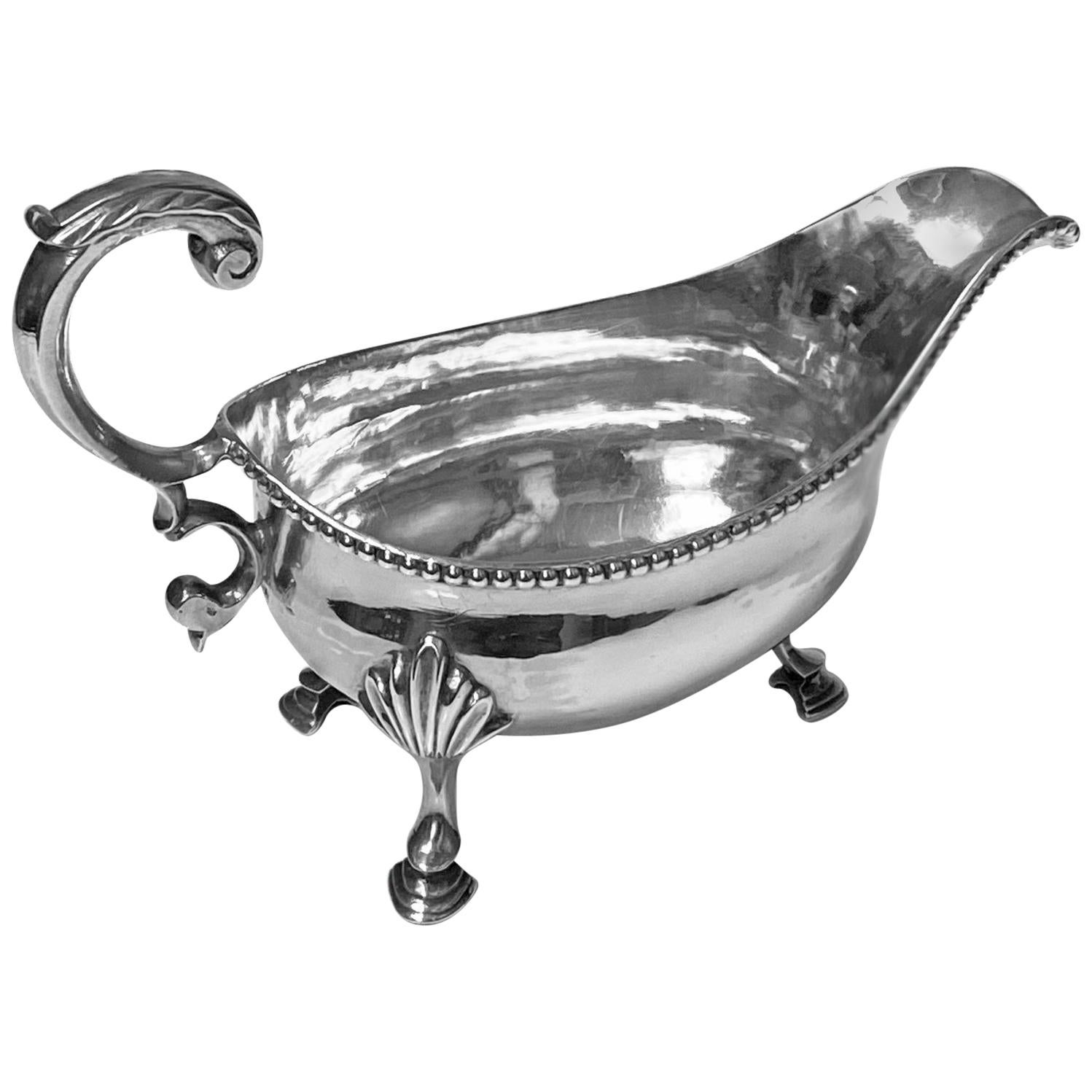 Georgian Silver Sauceboat, London 1785 by Charles Hougham
