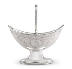 Cestino da zucchero in argento georgiano di Hester Bateman