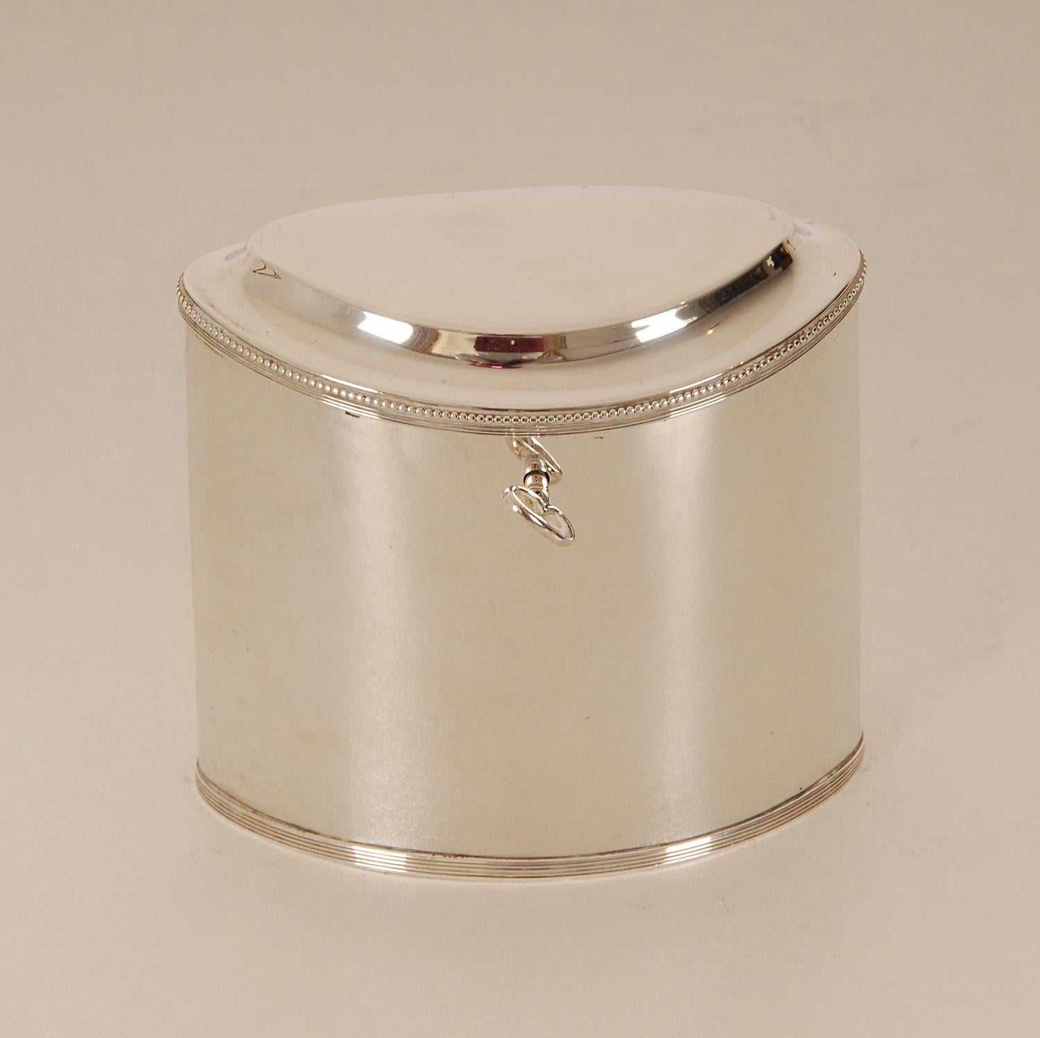Empire-Teedose aus georgianischem Silber, Empire-Sterlingsilber, Schachtel  im Angebot 7