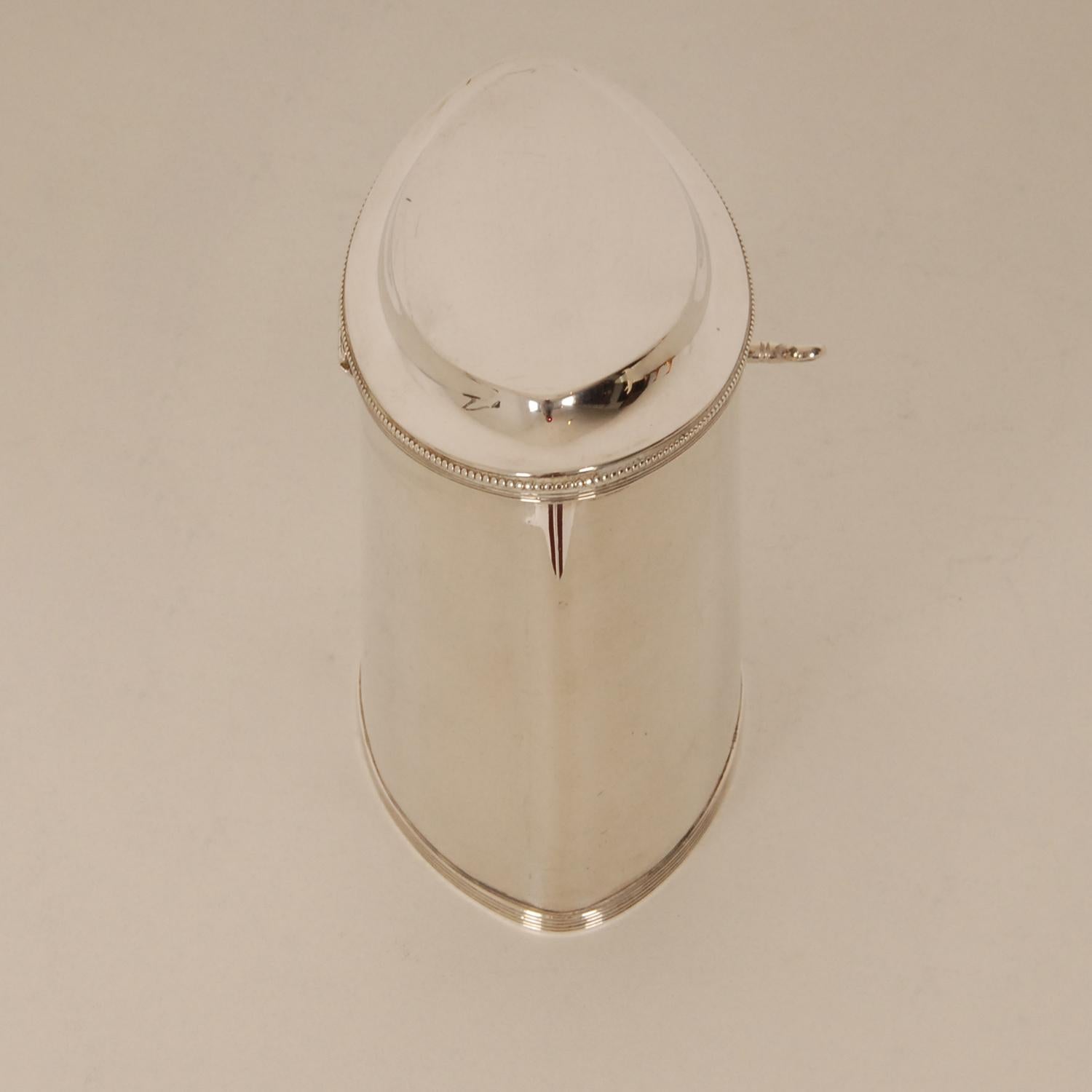 Empire-Teedose aus georgianischem Silber, Empire-Sterlingsilber, Schachtel  (Handgefertigt) im Angebot