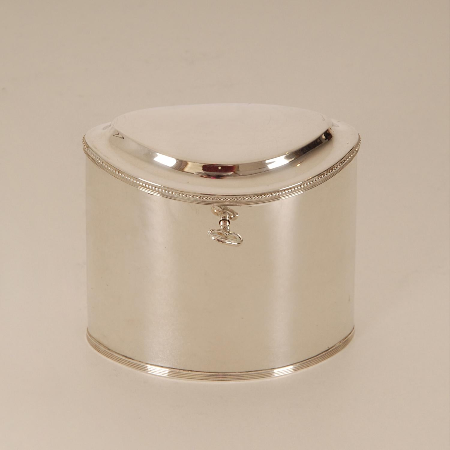 Empire-Teedose aus georgianischem Silber, Empire-Sterlingsilber, Schachtel  im Angebot 1