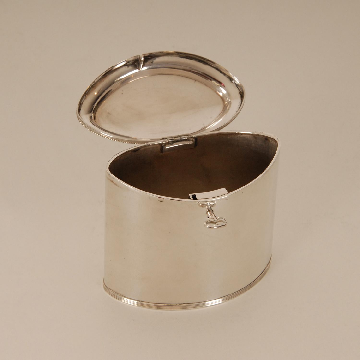 Empire-Teedose aus georgianischem Silber, Empire-Sterlingsilber, Schachtel  im Angebot 2