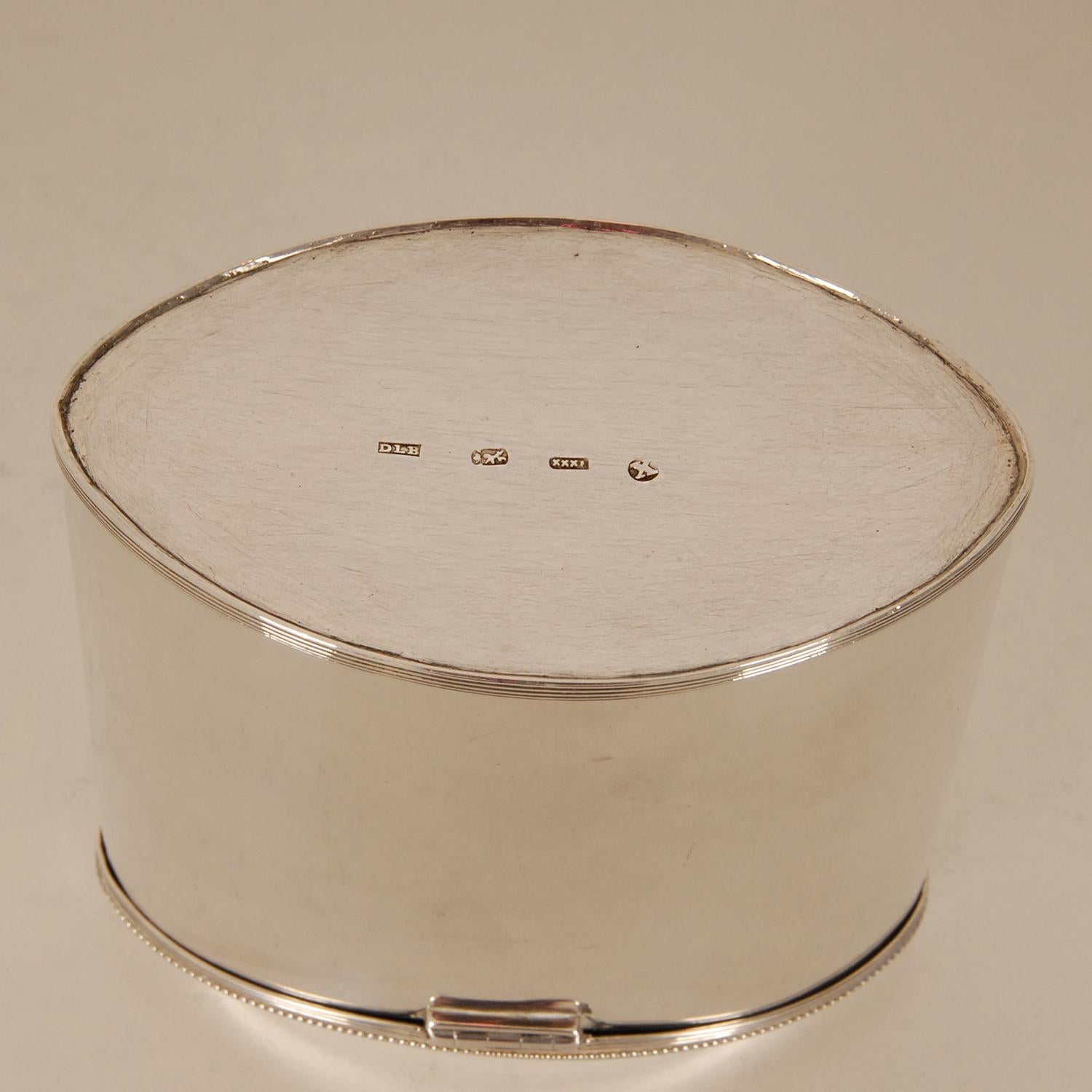 Empire-Teedose aus georgianischem Silber, Empire-Sterlingsilber, Schachtel  im Angebot 3