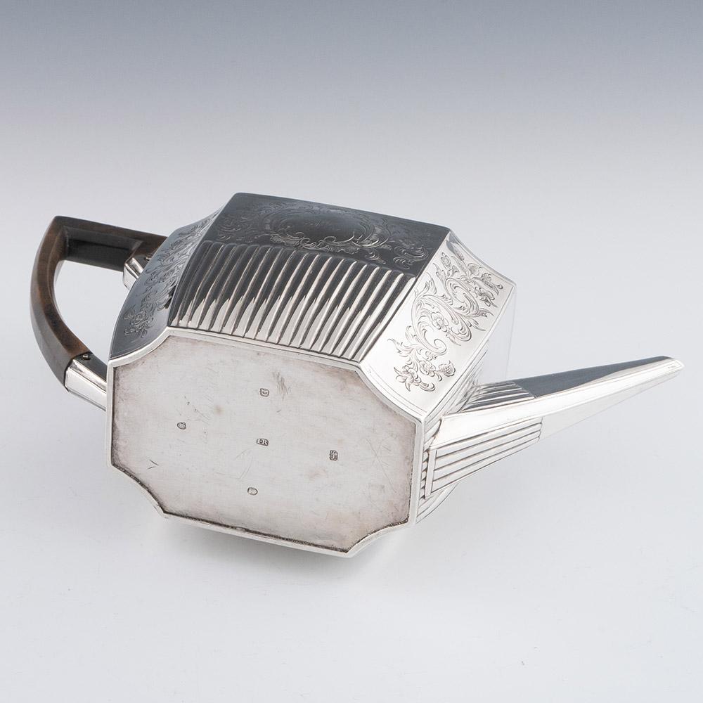 Juego de té georgiano de plata Londres 1799 John Robins en venta 5