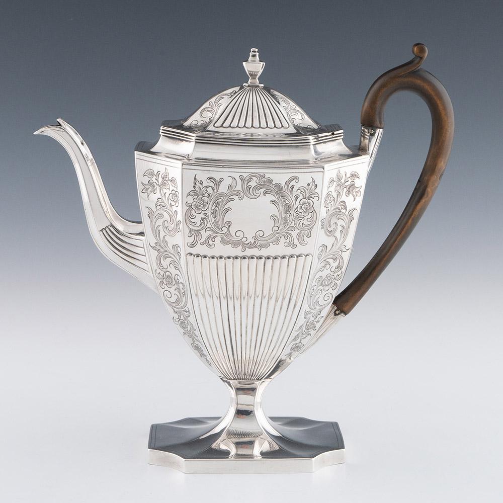 Juego de té georgiano de plata Londres 1799 John Robins en Bueno estado para la venta en Tunbridge Wells, GB