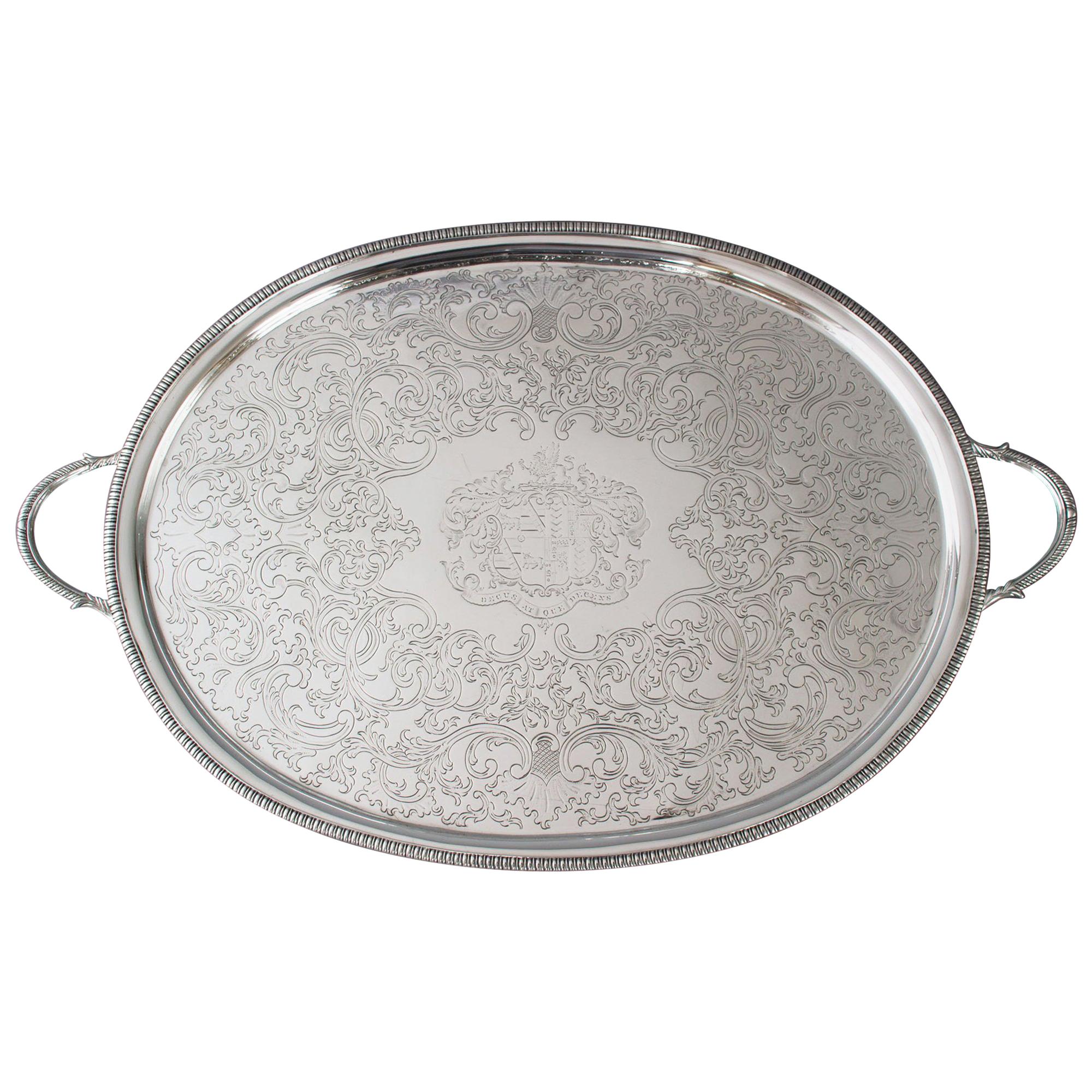 Georgian Silver Tray, London 1806 by William Bennett