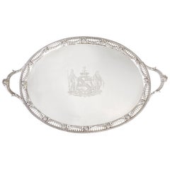 Georgian Silver Tray, London, 1816 by Joseph Angell