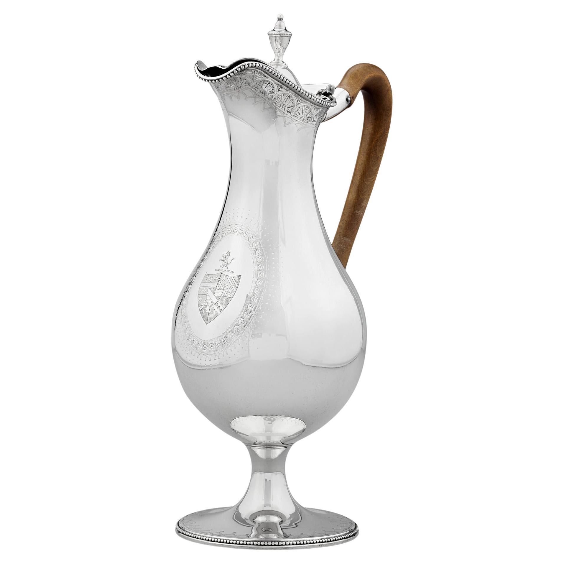 Jarra de vino georgiana de plata de Hester Bateman