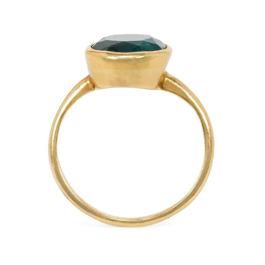 emerald single stone ring
