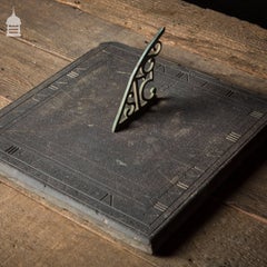 Georgian Slate and Bronze Sundial Inscribed ‘GEORGE ANDERSON’ Dated 1818