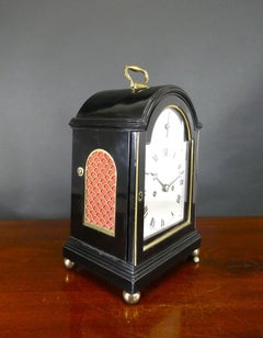 Georgian Small Ebonised Bracket Clock, Haley & Milner, London