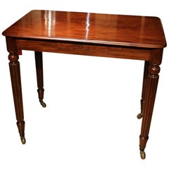 Antique Georgian Small Mahogany Writing Table with One Drawer