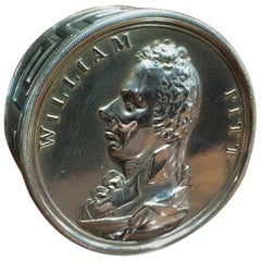 Georgian Snuff Box, Portrait of William Pitt, circa 1800