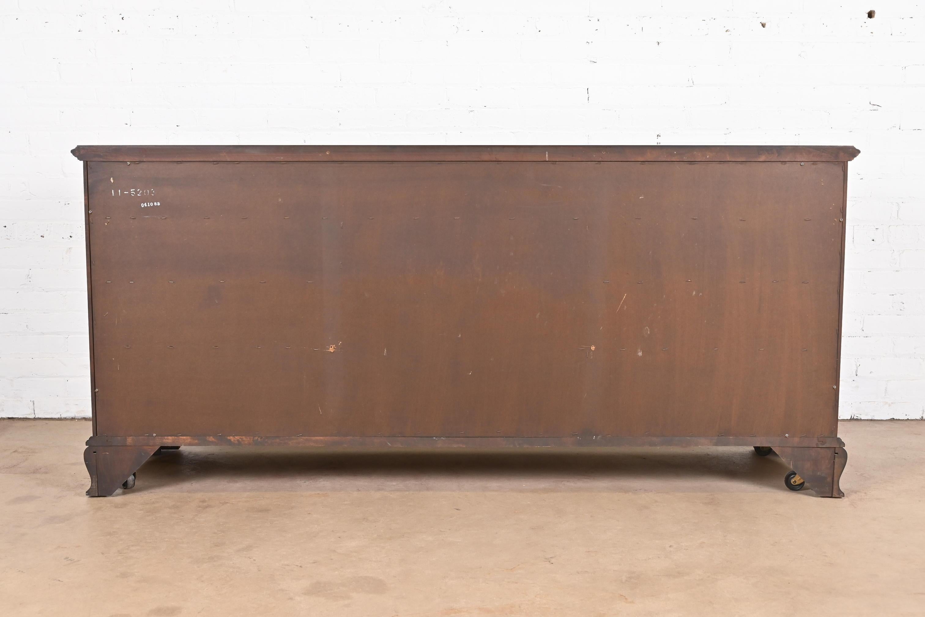 Georgian Solid Cherry Wood Dresser or Credenza For Sale 12