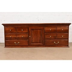 Georgian Solid Cherry Wood Low Credenza or Sideboard