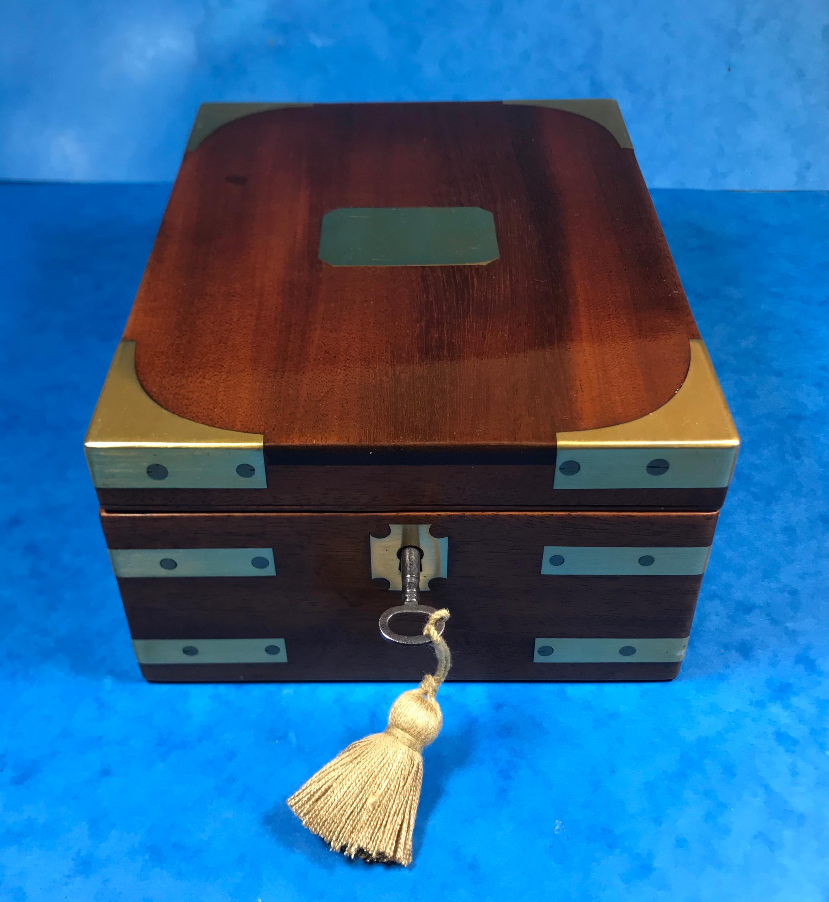 Georgian Solid Mahogany Miniature Campaign Box 5