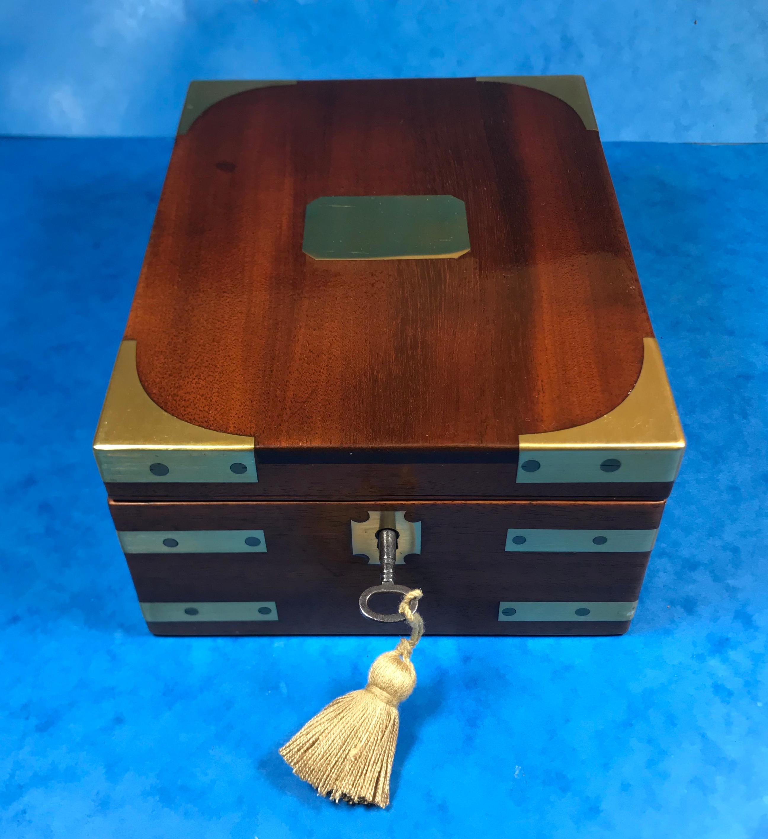 Georgian Solid Mahogany Miniature Campaign Box 6
