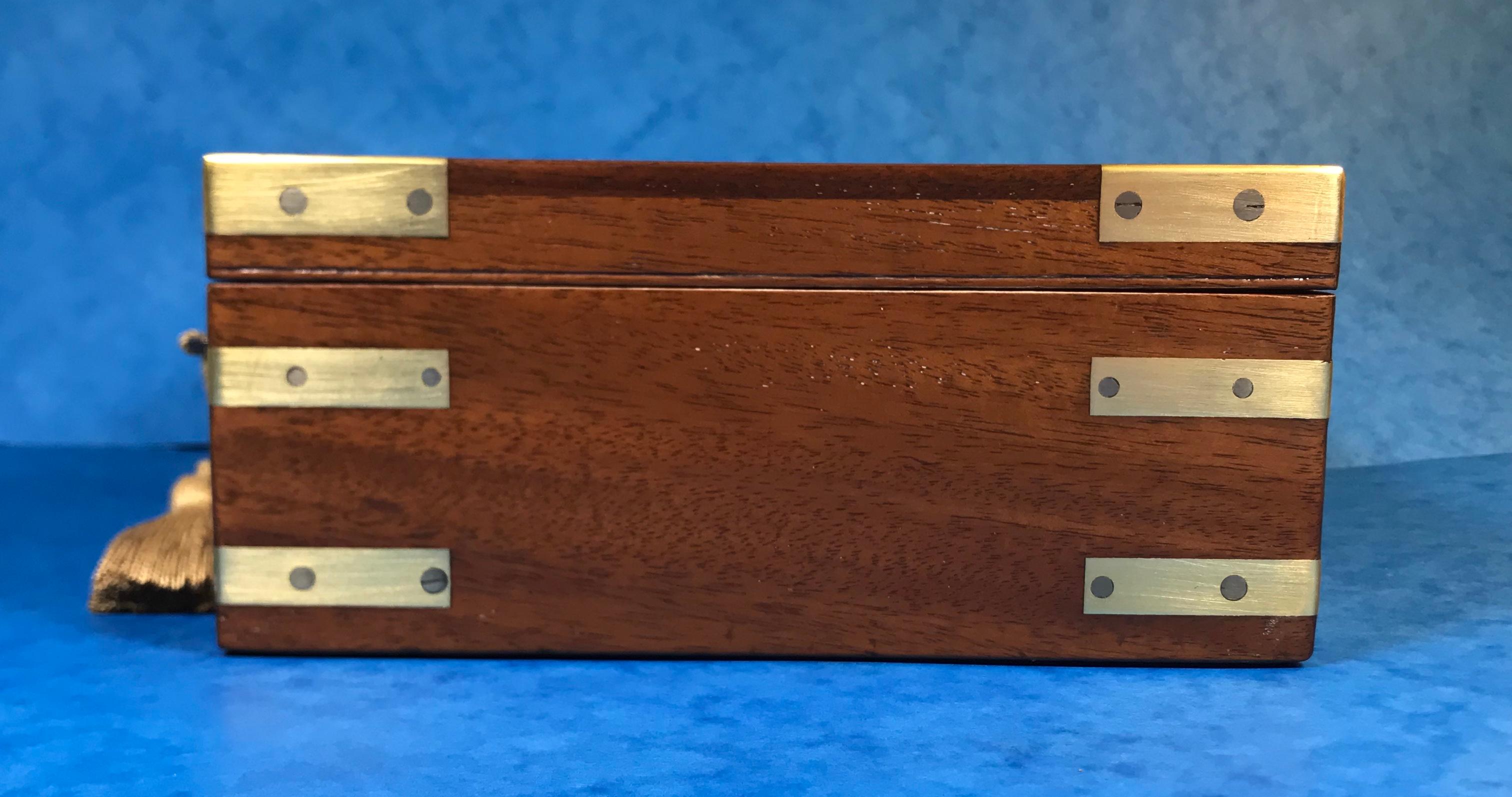 Georgian Solid Mahogany Miniature Campaign Box 8