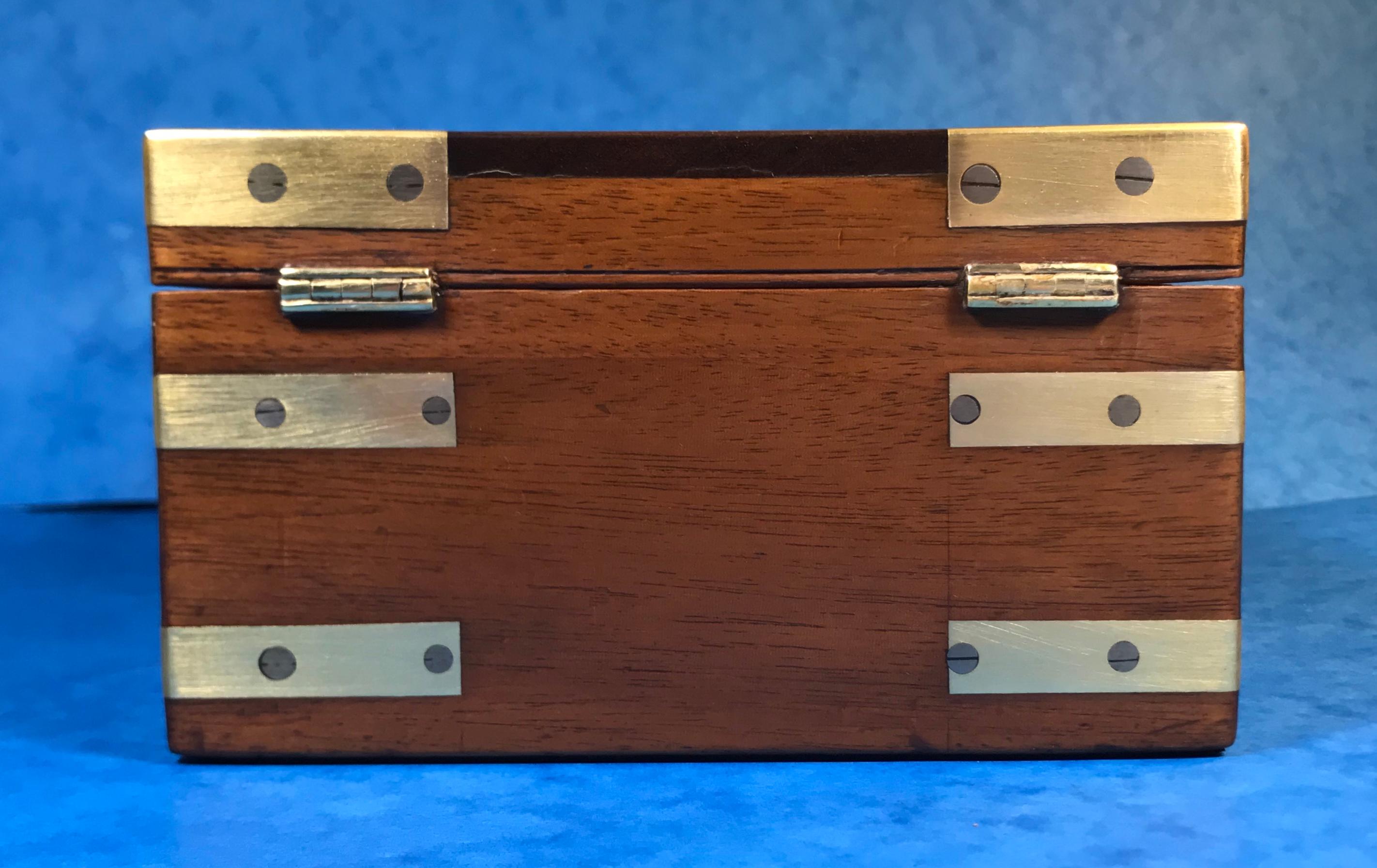 Georgian Solid Mahogany Miniature Campaign Box 9