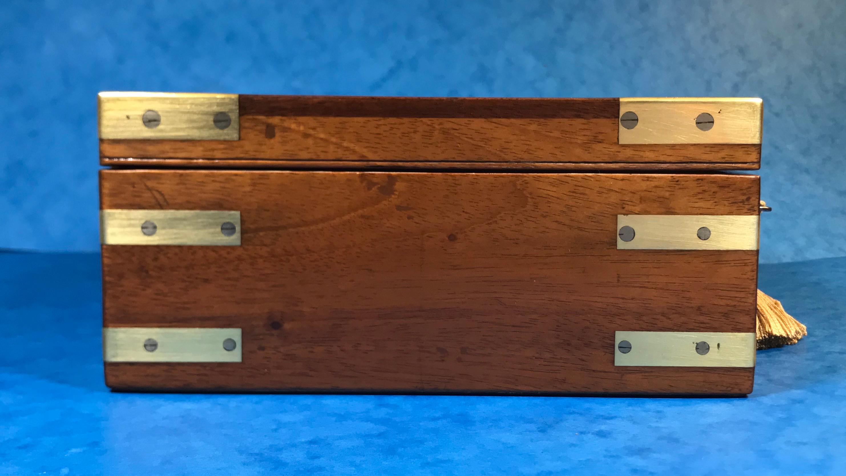 Georgian Solid Mahogany Miniature Campaign Box 10