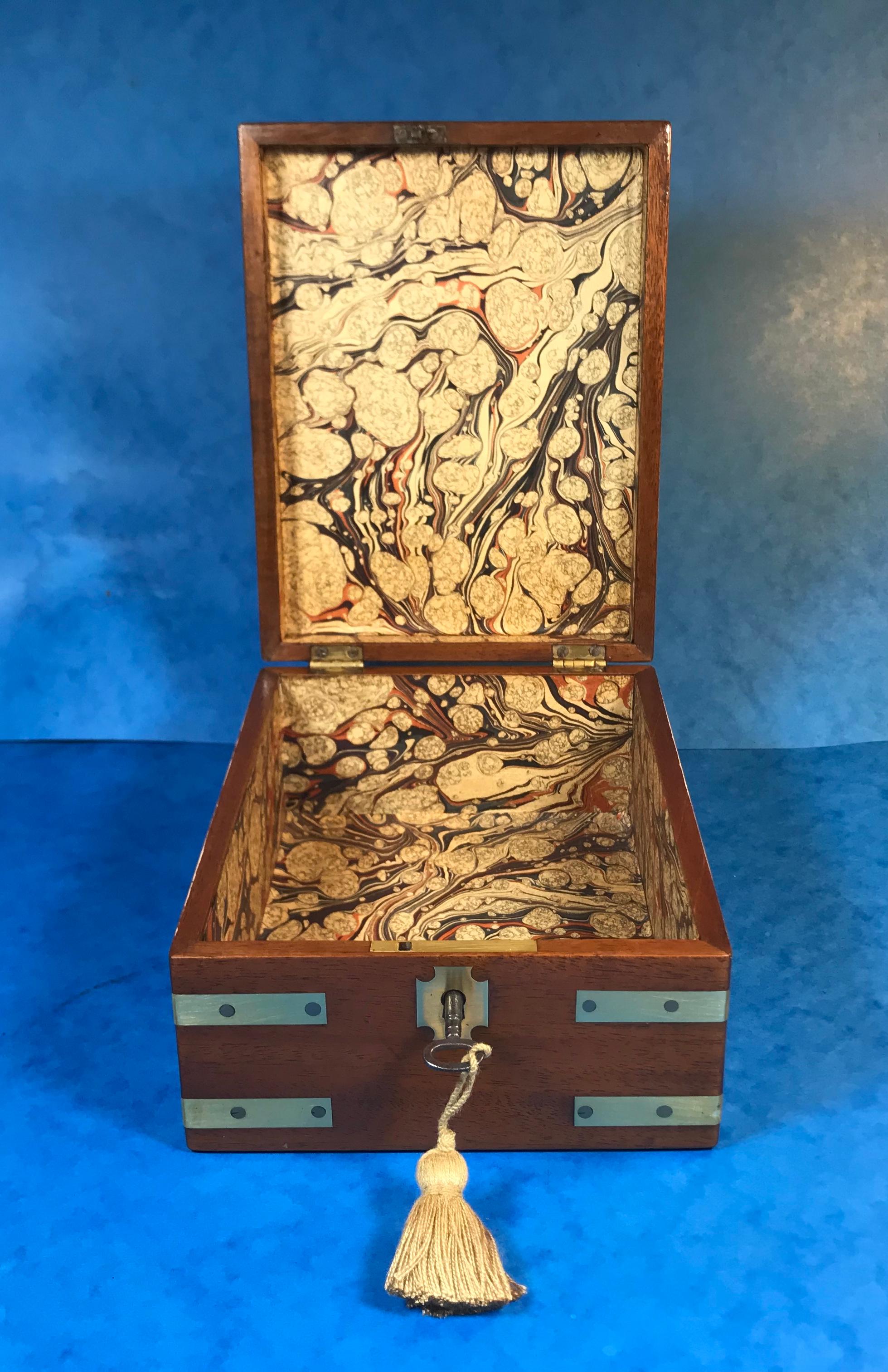 Georgian Solid Mahogany Miniature Campaign Box 11