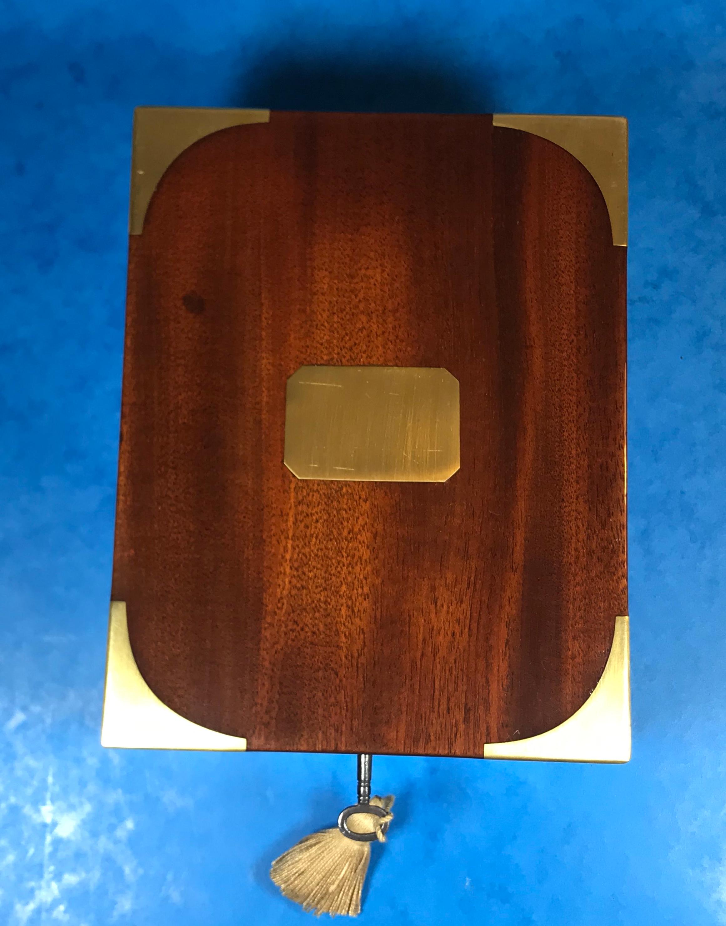 Georgian Solid Mahogany Miniature Campaign Box 1
