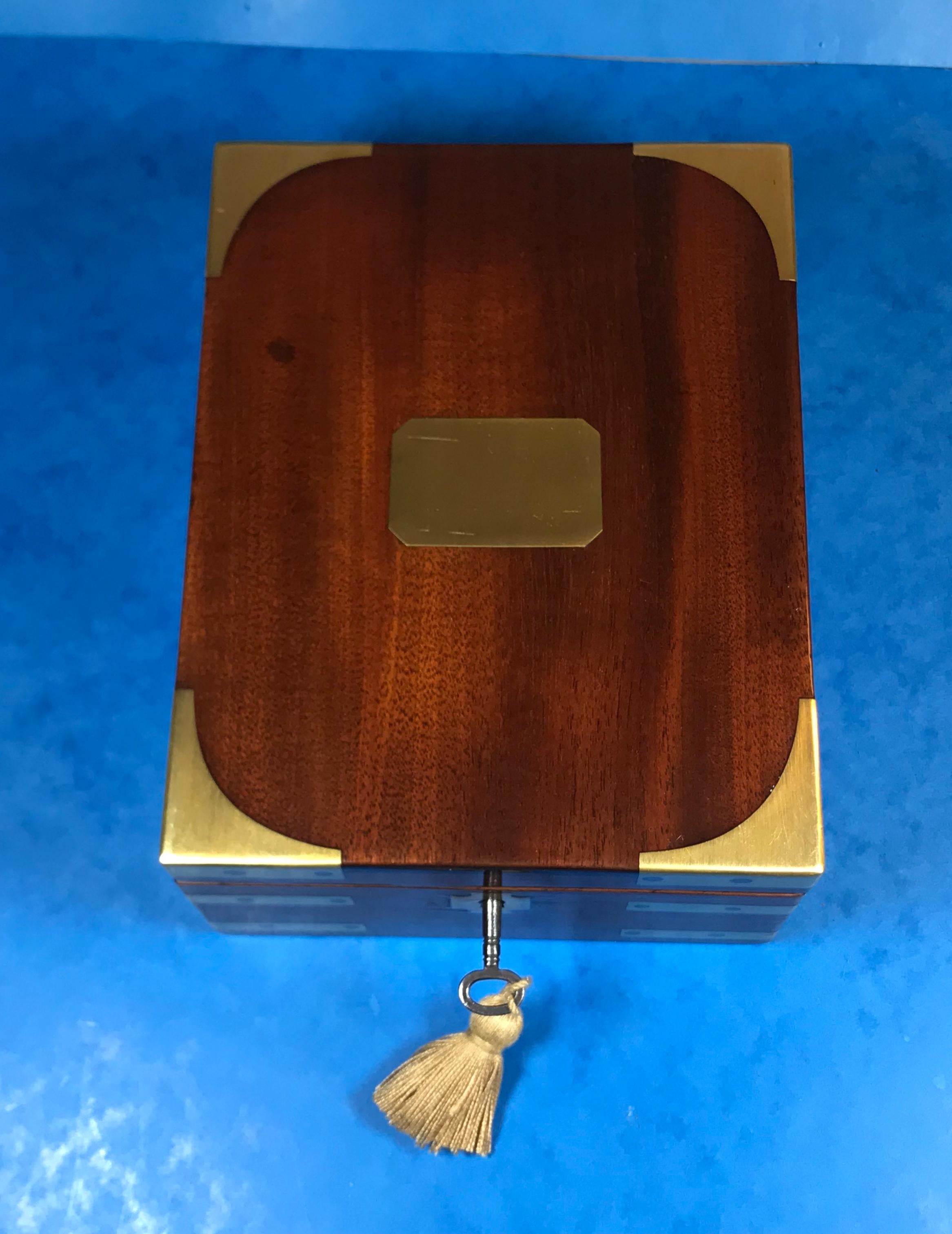 Georgian Solid Mahogany Miniature Campaign Box 2