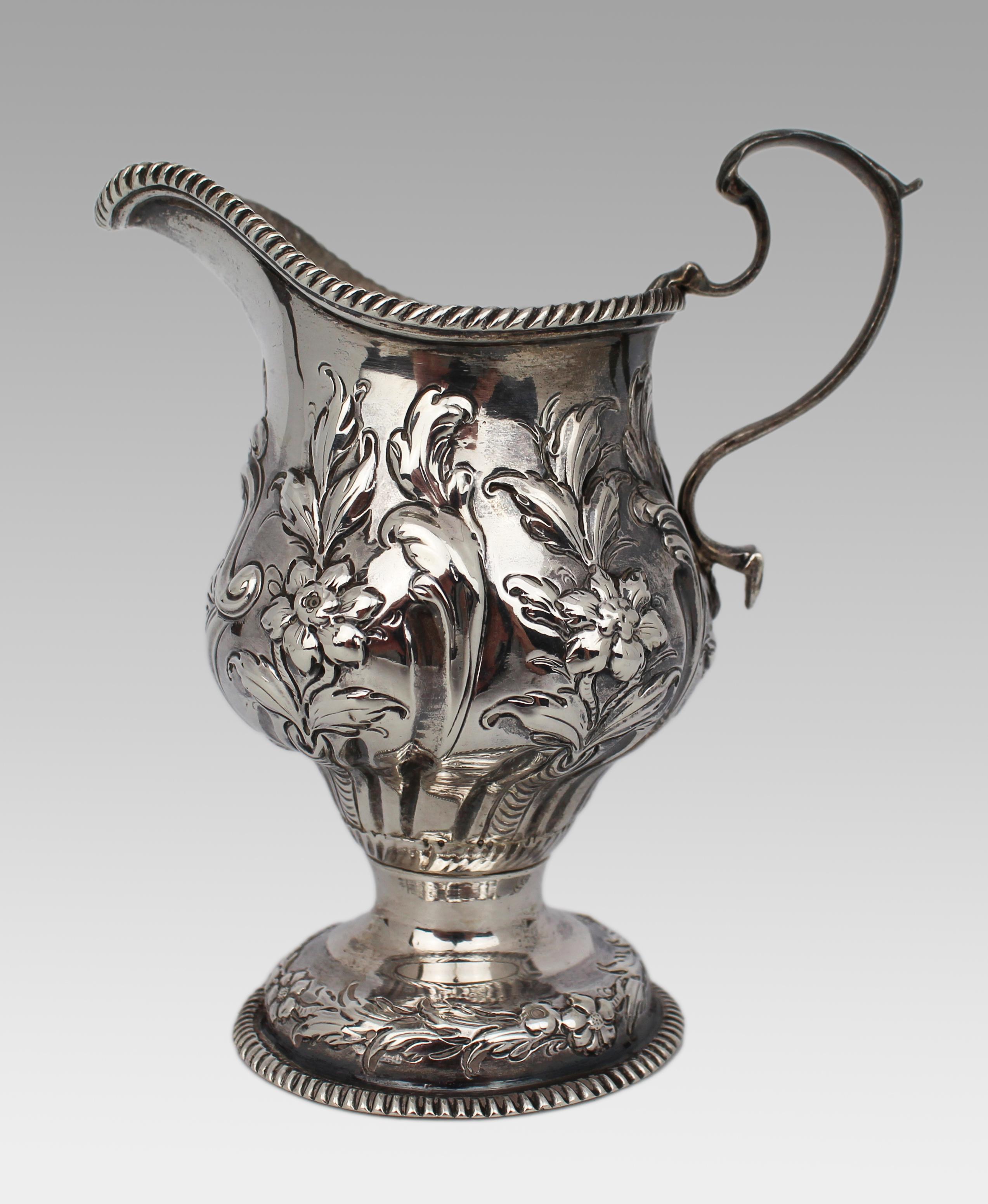 Sterling Silver Georgian Solid Silver Cream Ewer – London 1759 For Sale